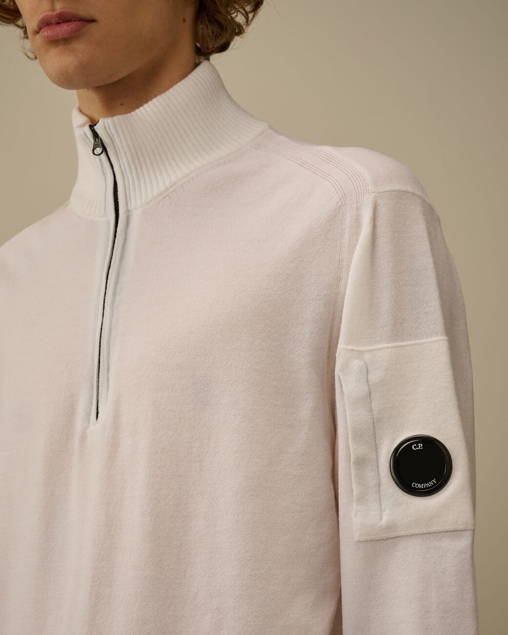 Pull a zip C.P Compagnie Blanc